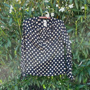 Banana Republic Polka Dot Cotton Button Down Shirt | Size 2